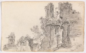 ロマネスク様式の廃墟 作： Jan van Goyen