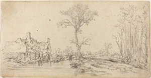 川沿いのコテージ 作： Jan van Goyen