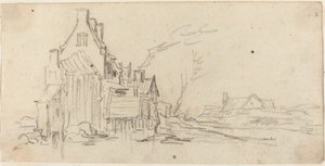 道路沿いの家 作： Jan van Goyen