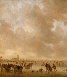 ドルドレヒト近くの氷の上 作： Jan van Goyen