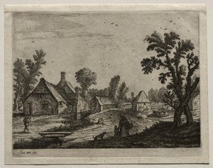 小川の上の板 作： Jan van Goyen