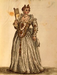 イブニングドレスを着た紳士、ヤン・ファン・グレーベンブロークまたはジョヴァンニ・グレーベンブローク（1731-1807）作、『Gli Abiti de Veneziani』、衣装の図鑑より、水彩画 作： Jan van Grevenbroeck