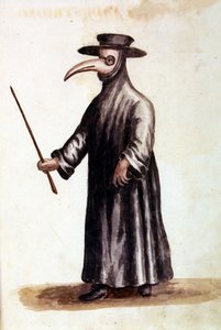 18世紀のペスト対策用防護服。 作： Jan van Grevenbroeck