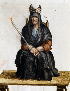 魔術師」図版（18世紀に熱心に収集され描かれた「ほぼすべての時代のヴェネツィア人の衣装」より）ジョヴァンニ・ディ・グレーベンブローク（1731-1807年 作： Jan van Grevenbroeck