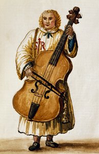ストリートミュージシャン、ジョバンニ・グレベンブロッチ作。イタリア 作： Jan van Grevenbroeck