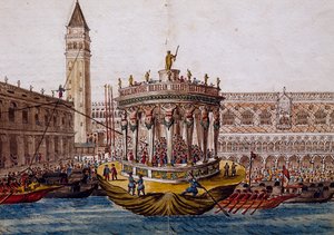 世界の劇場、ガーター騎士団の同胞によるヴェネツィアでの大会 作： Jan van Grevenbroeck