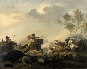騎兵攻撃 作： Jan van Huchtenburg