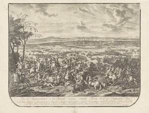オンツェット・ヴァン・テュリーン、1706年 1706 年 9 月 7 日にトリノの前で行われた戦いのビューと表現 (オブジェクトのタイトル) 作： Jan van Huchtenburg