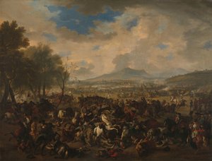 1706 年 5 月 23 日、フランス軍と連合国軍の間のラミリーズの戦い 作： Jan van Huchtenburg