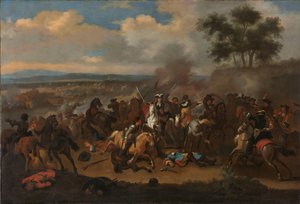 ボインの戦い、アイルランド、ジェームズ 2 世とウィリアム 3 世の間、1690 年 7 月 12 日 作： Jan van Huchtenburg