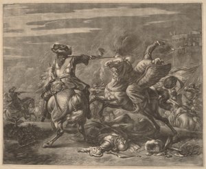 馬からトルコ人を撃つ騎手 作： Jan van Huchtenburgh