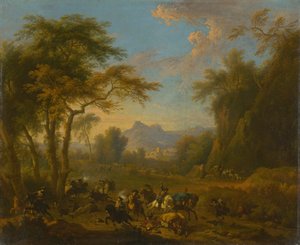 襲撃、1717年頃。 作： Jan van Huchtenburgh