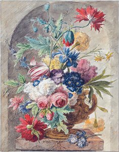 花の静物画、1734年頃