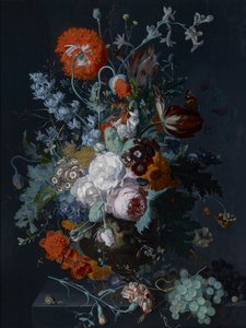 花と果物の静物、1715年 作： Jan van Huysum