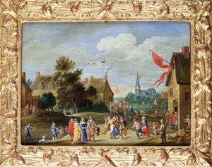 村のケルメッセでジェントリー 作： Jan van Kessel