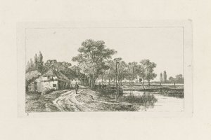 係留船のある風景 Environs of Utrecht (シリーズタイトル) 作： Jan van Lokhorst