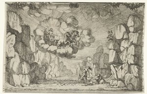 アポロの登場 舞台風景のデザイン（連載タイトル） 作： Jan van Ossenbeeck
