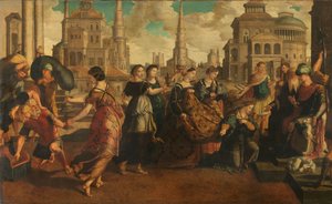 ソロモンとシバの女王 作： Jan van Scorel (circle of)