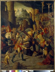 キリストの受難のエピソード: カルバリー 作： Jan van Scorel