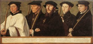 エルサレム巡礼者のユトレヒト兄弟の5人のメンバー、1541年 作： Jan van Scorel