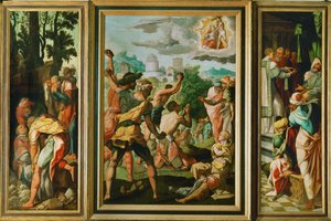 聖ヤコブ少佐と聖ステファノのポリプティク、 作： Jan van Scorel