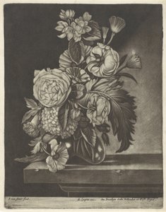 ガラスの花瓶の花 作： Jan van Somer