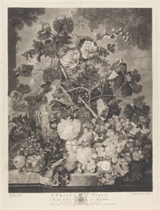 リチャード・アーロム、1781年に刻まれた果物 作： Jan van after Huysum
