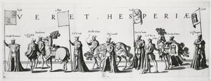 チャールズ5世皇帝の葬列、1559年にカスティーリャとレオンの武器 作： Jan van and Doetechum Doetechum the elder