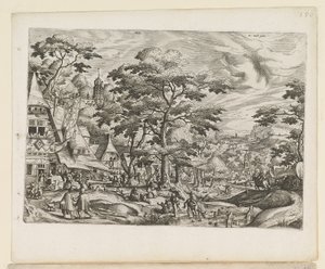ビレッジシーンのある風景 作： Jan van and Doetechum Lucas van and Bol Hans Doetechum the elder