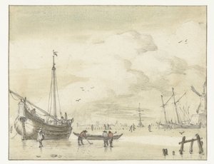 冬の顔 作： Jan van de Cappelle