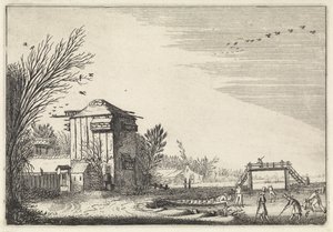 鳩小屋で氷上のコルフ選手 風景（シリーズタイトル） Amenissimae aliquot requculae (シリーズタイトル) 作： Jan van de Velde (II)