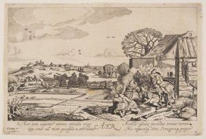 空気（ハーレムの眺め）、『四大元素』より 作： Jan van de Velde II