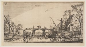12月、『一年の12カ月』より 作： Jan van de Velde II