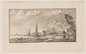荒天のライム・キルン（「6つの風景」より 作： Jan van de Velde II