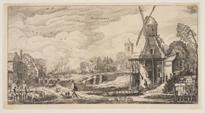 11月、『一年の12カ月』より 作： Jan van de Velde II
