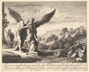 盲目のトビトによって祝福されたトバイアス、1620-41。 作： Jan van de Velde II