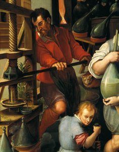 錬金術師の実験室」詳細 作： Jan van der Straet