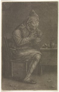 男はパイプに火をつける 作： Jan van der Bruggen