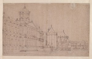 新市庁舎のあるダム広場 作： Jan van der Heyden
