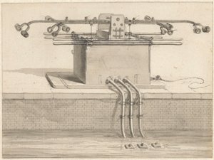 消火ホース前の二重吸引ポンプ 作： Jan van der Heyden