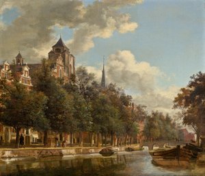 オランダの運河の眺め 1670年頃