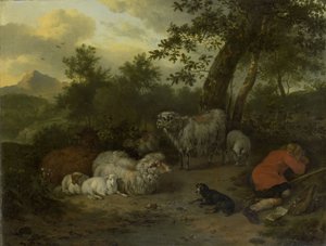 眠る羊飼い 作： Jan van der Meer (II)