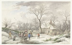 冬：告解の火曜日の集まり 作： Jan van der Meer (II)
