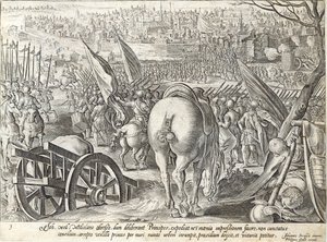 ミラノのジョヴァンニデメディチ、「メディチの歴史」の版、フィリップゴール（1537-1612）、1583年頃 作： Jan van der Straet