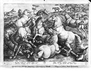野生の馬 作： Jan van der Straet