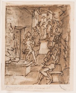むち打ち(?) 作： Jan van der Straet, called Stradanus