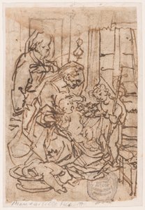 聖家族と洗礼者聖ヨハネ 作： Jan van der Straet, called Stradanus