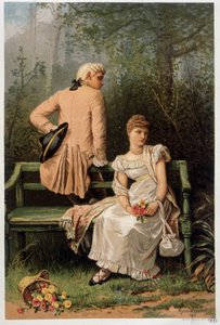 恋人同士の非難の場面、英語のクロモ 作： Jane Maria Bowkett