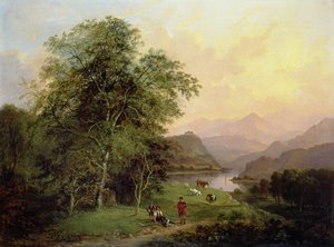ハイランドロックサイド、1847年 作： Jane Nasmyth