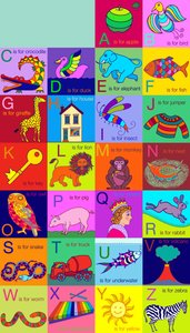 子供のためのアルファベット、2002 作： Jane Tattersfield
